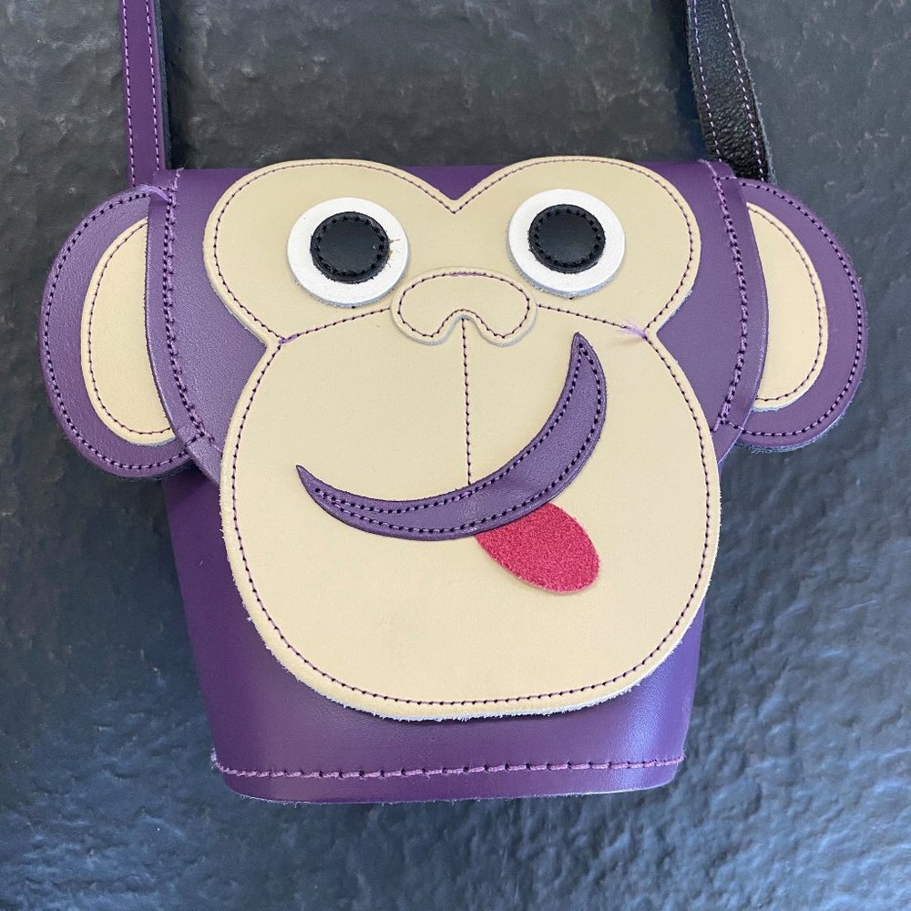 Zatchels Purple Monkey Leather Bag